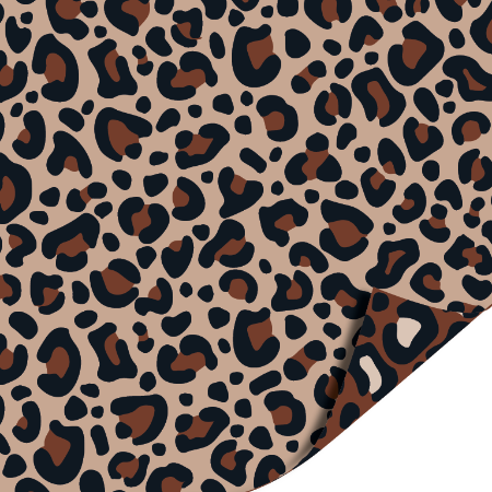 Afbeeldingen van KP® Cadeaupapier 50cm 100m - Leopard beige
