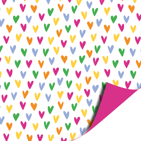 Afbeeldingen van KP® Cadeaupapier 30cm 100m - Lots of love multicolor