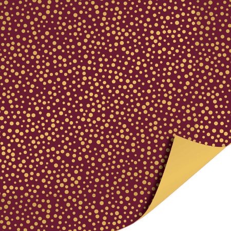 Afbeeldingen van KP® Cadeaupapier 40cm 100m - Luxury dots burgundy