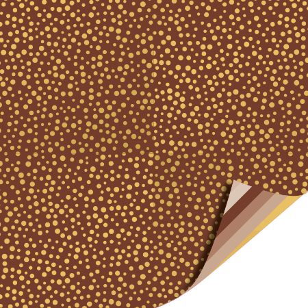 Afbeeldingen van KP® Cadeaupapier 50cm 100m - Luxury dots mokka