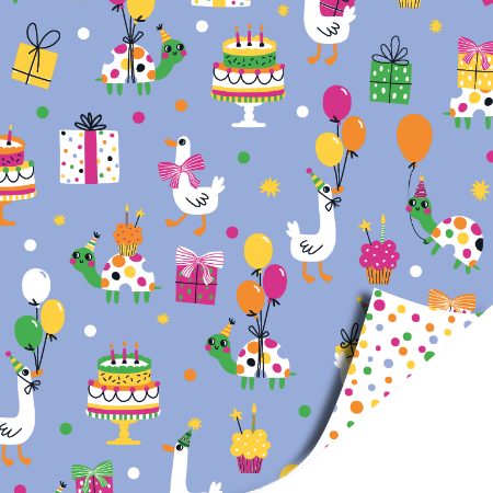 Afbeeldingen van KP® Cadeaupapier 50cm 100m - Party time