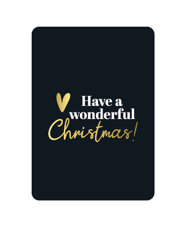 A6 wenskaart met tekst 'Have a wonderful Christmas', set van 10 stuks