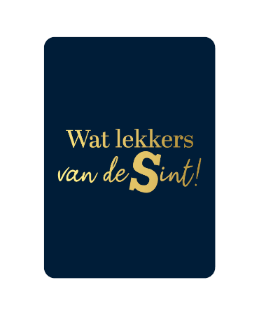 A6 wenskaart met tekst 'Wat lekkers van de Sint' - sinterklaasgroet, set van 10 stuks