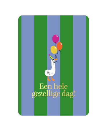 A6 verjaardagskaart 'Een hele gezellige dag', set van 10 stuks