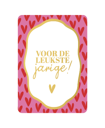 A6 verjaardagskaart 'Voor de leukste jarige', set van 10 stuks