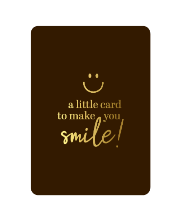 A6 kaart 'A little card to make you smile', set van 10 stuks - Wenskaart