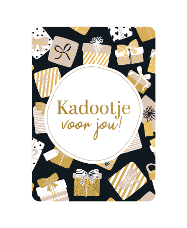 A6 kaart 'Kadootje voor jou' met kadootjes, set van 10 stuks, Wenskaart