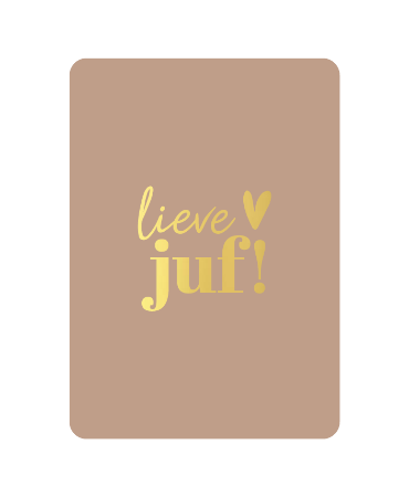 A6 wenskaart 'Lieve juf', set van 10 stuks - ansichtkaart
