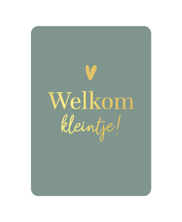 A6 wenskaart 'Welkom kleintje', set van 10 stuks, geboortekaart