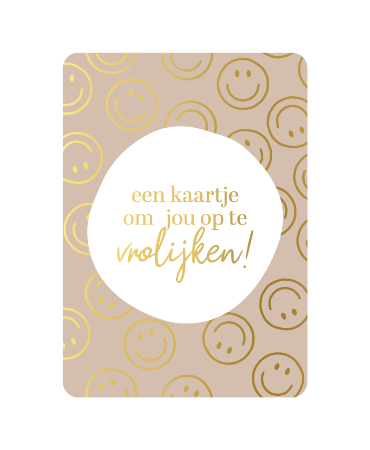 A6 kaartje 'Een kaartje om jou op te vrolijken', set van 10 stuks, wenskaart