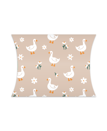 Beige gondeldoosje met babygans – ideaal voor kraamcadeaus