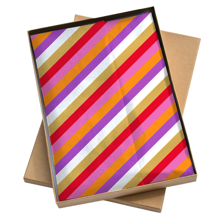 Vloeipapier met kleurrijke strepen – Gekleurde tissuepaper