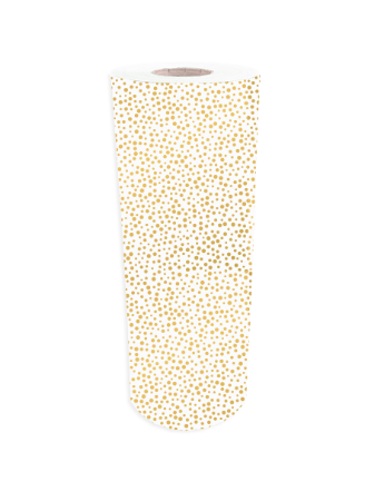 Luxe vloeipapier op rol wit met gouden dots – Rol tissuepaper
