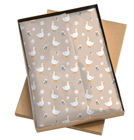 Vloeipapier gans beige 50x70cm – Kraamcadeaus