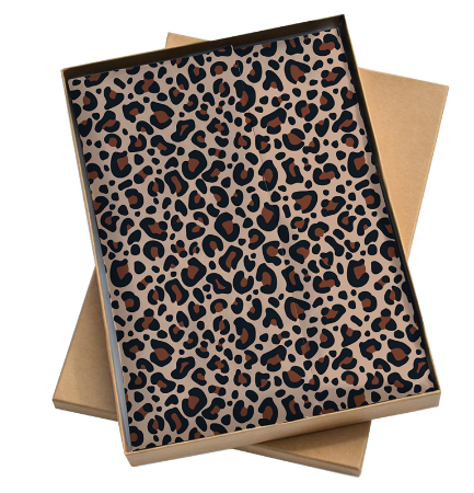 Vloeipapier luipaard mokka/beige 35x50cm – dierenprint inpakpapier