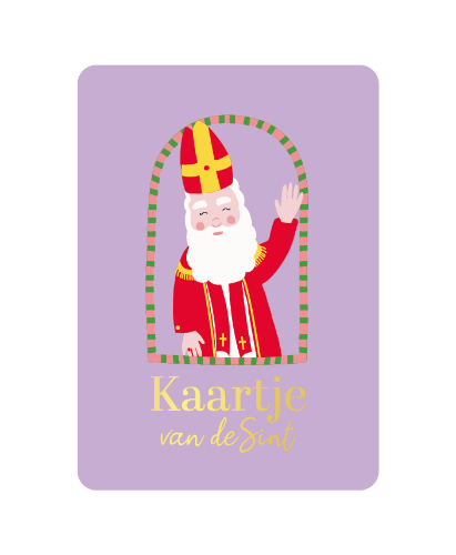 KP® Wenskaarten A6  - Kaartje van de Sint - 10 stuks A6 wenskaart met tekst 'Kaartje van de Sint' - sinterklaasgroet, set van 10 stuks