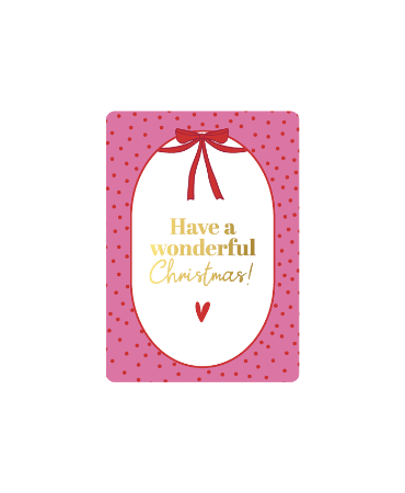 Cadeaukaartjes A7 Have a wonderful Christmas - Kerstcadeaukaartjes 25 stuks