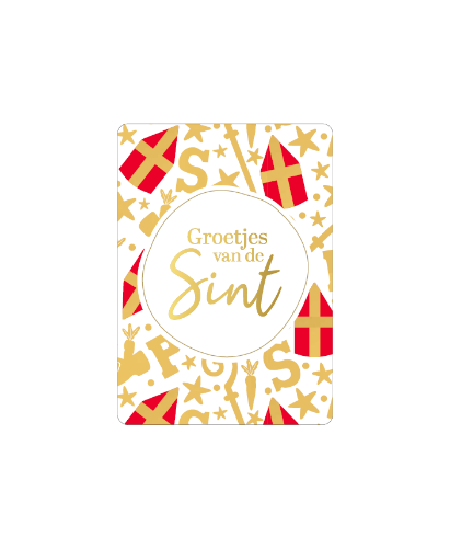 KP® Cadeaukaartjes A7 - Groetjes van de Sint, 25st Cadeaukaartje met Groetjes van de Sint - A7 Sinterklaas kaartje