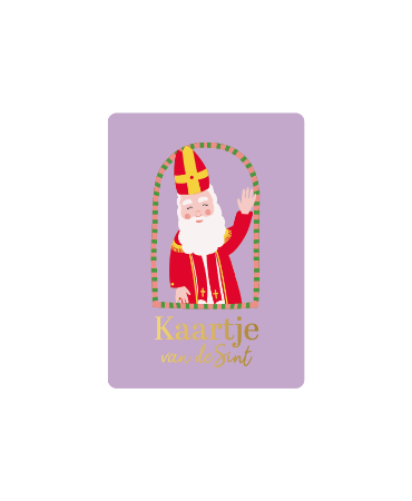 Cadeaukaartje A7 Kaartje van de Sint - Sinterklaas kaartje 