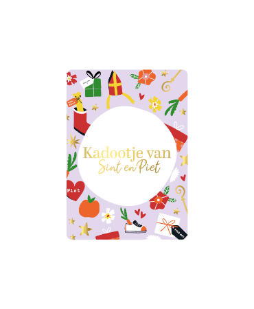 Cadeaukaartje A7 Kadootje van Sint en Piet - Sinterklaaskaartje 