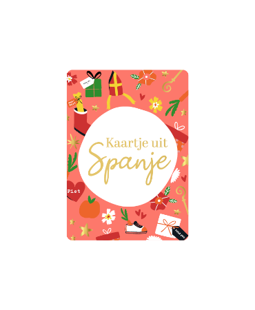 Cadeaukaartje A7 Kaartje uit Spanje - Sinterklaaskaartje 