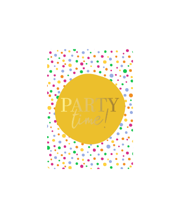 A7 Cadeaukaartje - Party time - Feestkaartjes