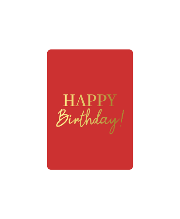 Rood A7 Cadeaukaartje 'Happy birthday' in goud - Verjaardagskaartje 