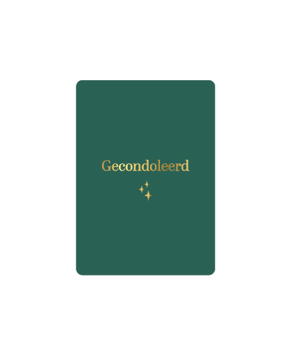 KP® Cadeaukaartjes A7 - Gecondoleerd, 25st Cadeaukaartje A7 Gecondoleerd - Condoleance kaartje