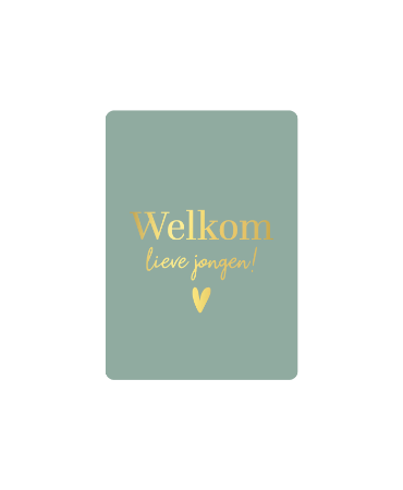 Cadeaukaartje A7 Welkom lieve jongen - Kraamkaartje