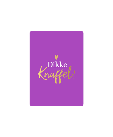 Paars Cadeaukaartje A7 Dikke knuffel - Kleine kaartjes