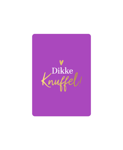 KP® Cadeaukaartjes A7 - Dikke knuffel (paars), 25st Paars Cadeaukaartje A7 Dikke knuffel - Kleine kaartjes