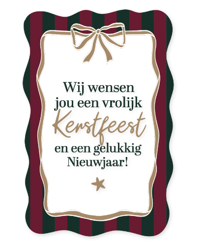 KP® Raamsticker 40x60cm - Wij wensen jou een vrolijk kerstfeest Raamsticker 40x60cm, transparante achtergrond met kerstkader, tekst “Wij wensen jou een vrolijk kerstfeest!”, raamstickers feestdagen winkel