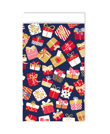 Blauw Sinterklaas cadeauzakjes met kadootjes - 12x19cm