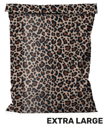 Verzendzak panterprint - webshopverpakking 45x55+5cm