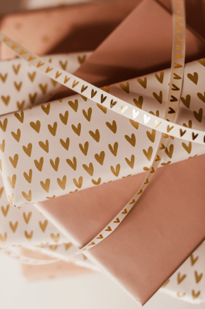 cadeaulint, bedrukt, paperlook, kadolint