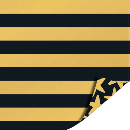 Afbeeldingen van KP® Cadeaupapier 50cm 100m - Stars black/gold