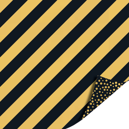 Afbeeldingen van KP® Cadeaupapier 30cm 100m - Luxury dots black/gold