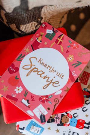 A6 sinterklaaskaart 'Kaartje uit Spanje', set van 10 stuks