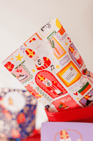 Sinterklaas cadeauzakjes met sinterklaas illustraties - 12x19cm