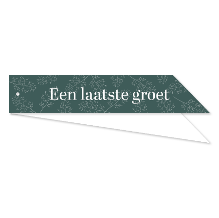 Rouwlabel 288x55mm 'Een laatste groet' in groen
