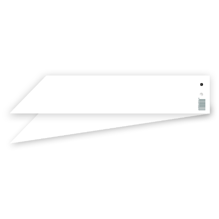 Achterzijde rouwlabel 288x55mm 'Rust zacht' met witte roos