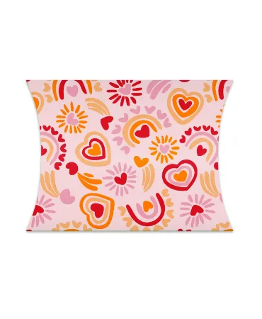 Roze gondeldoosjes met romantische illustraties