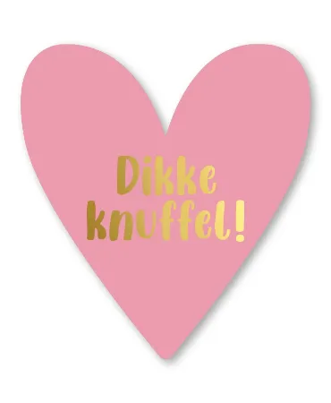Hart wenskaart met Dikke knuffel