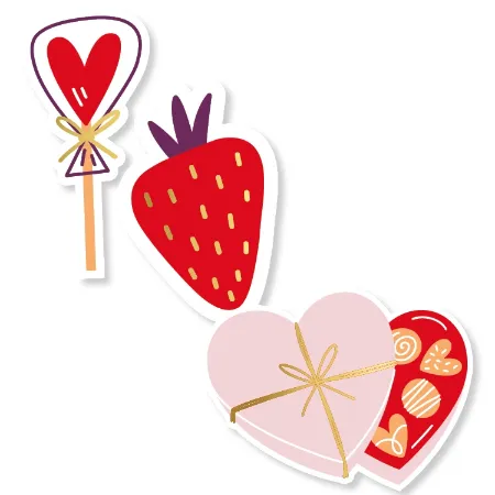 Lieve valentijn stickers - Zoete liefde 