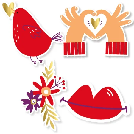 Romantische mix valentijn stickers - ideaal voor valentijn geschenken