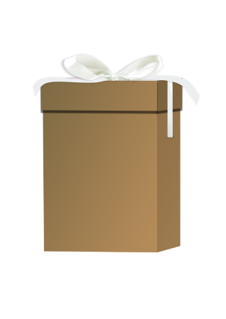 gouden pop-up box met satijnenlint - geschenkdoos