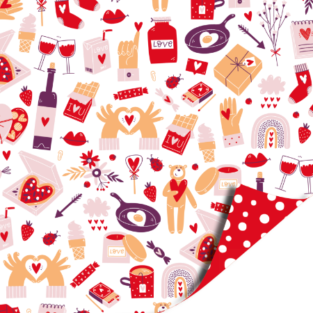 Afbeeldingen van Cadeaupapier 30cm 100m - LOVE