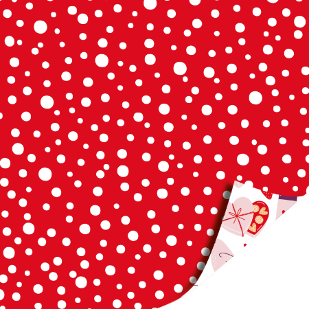 Afbeeldingen van Cadeaupapier 50cm 100m - LOVE