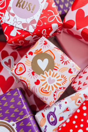 romantische illustraties als sticker - sluitsticker - wensetiketten