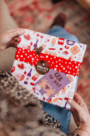 Goud hartje als sticker - mooi goudfolie - 30x32mm